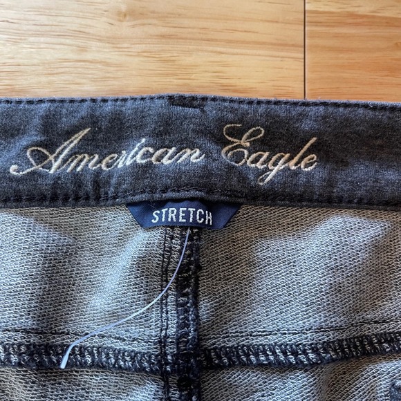 American Eagle Stretch Jeggings Womens 18 Regular Charcoal Gray Heathered Skinny - Picture 7 of 8
